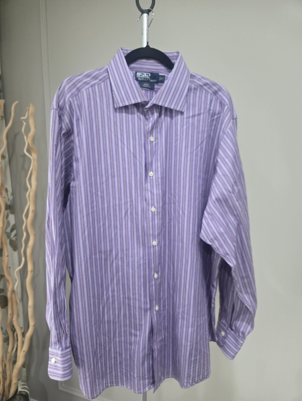 Vintage Polo Ralph Lauren Purple Striped Shirt Sz.18
